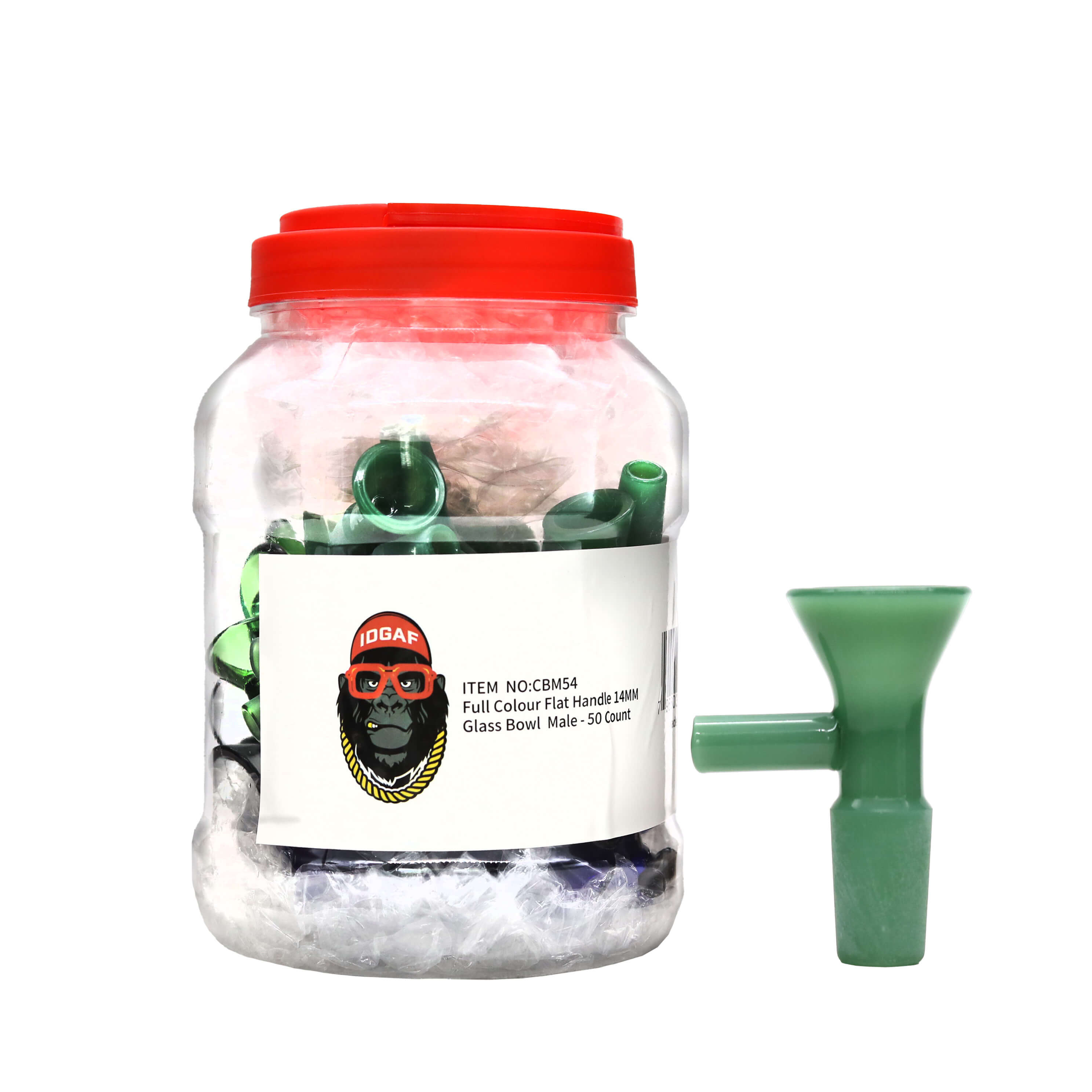 Full Color Bowl With Round Handle (CBM-54) | 14mm | Male | 50 Count Display product image
